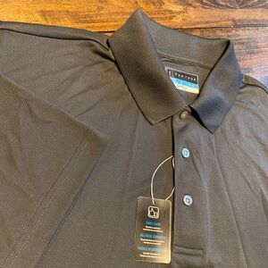 PGA Tour Golf Airflux Polo Shirt Men's Large Short Sleeve Gray Collared NWT $55